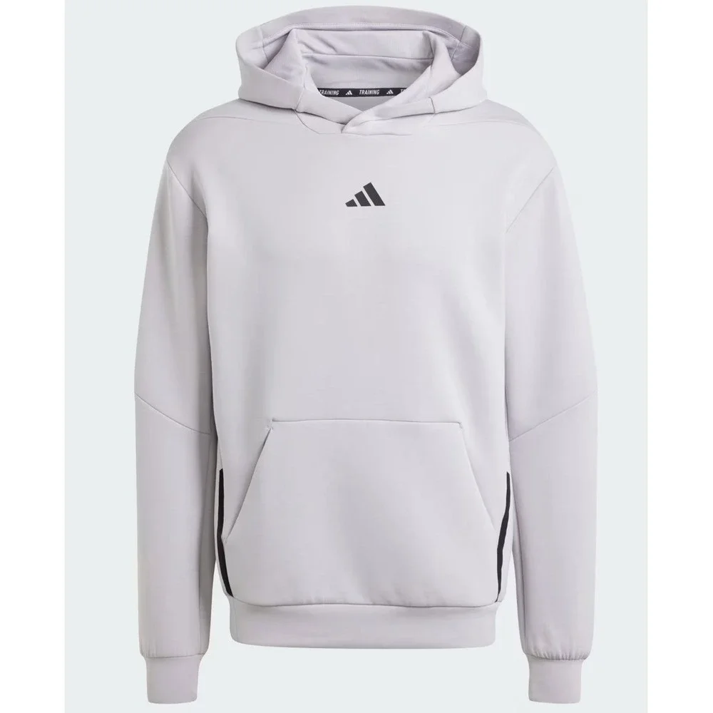 Adidas Men's Designed for Training Hoodie Sweatshirt Glory Grey IY1120 M $75 NEW